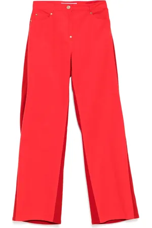pushBUTTON Cotton tapered trousers