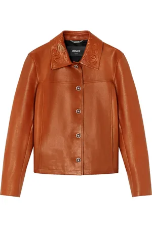 VERSACE Barocco leather blouson jacket