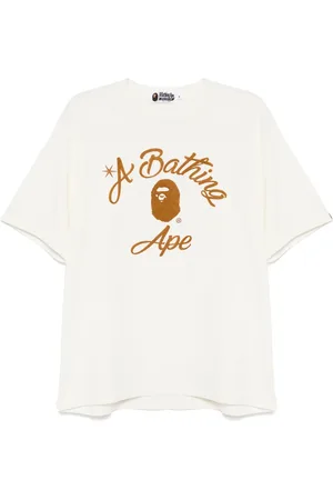A Bathing Ape Chain stitch college T-shirt