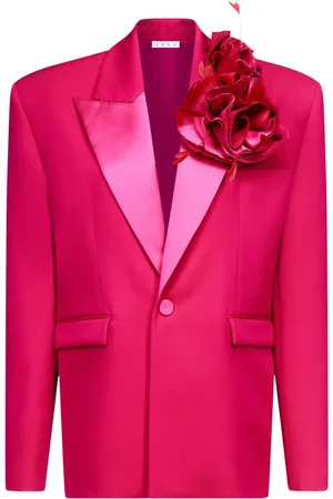 AREA Flower Corsage oversized blazer