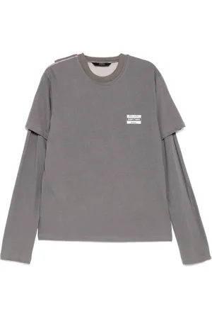 pushBUTTON Sleeve layered T-shirt