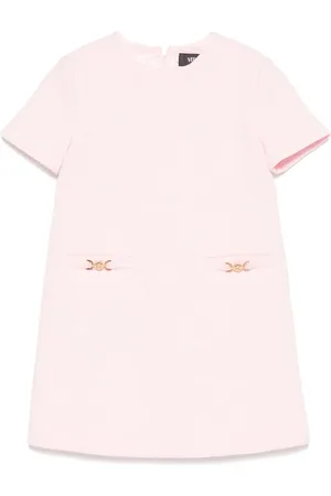 VERSACE Embossed-floral motif dress