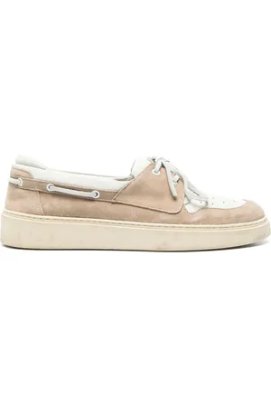 ELEVENTY Suede boat shoes