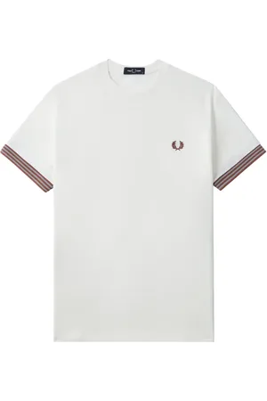 Fred Perry Striped-cuff T-shirt