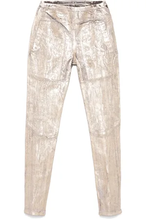 Rick Owens Cracked-effect trousers