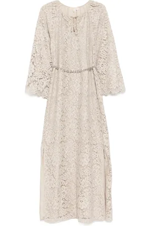 Michael Kors Floral-lace bell-sleeves kaftan