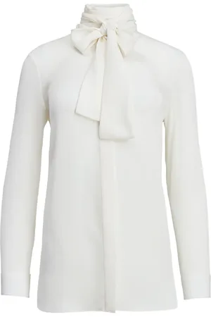 Khaite Tash scarf-detail silk blouse
