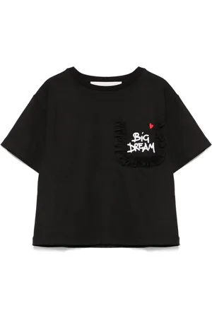 Simonetta Slogan-embroidered T-shirt