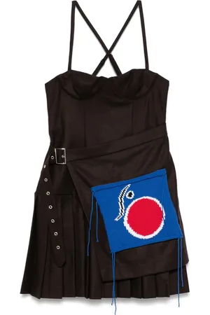 Charles Jeffrey Loverboy Knitted-patch mini dress