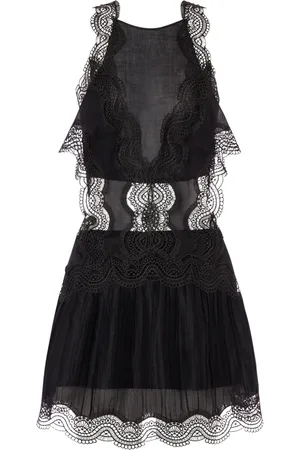 Alberta Ferretti Lace-detailed mini dress