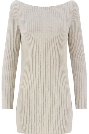 LANEUS Knitted lurex mini dress