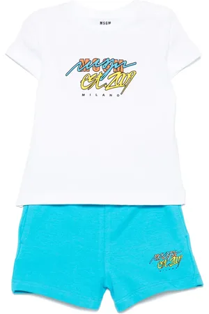 Msgm Cotton T-shirt and track shorts set