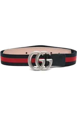 Gucci Double G-buckle Web-strap belt