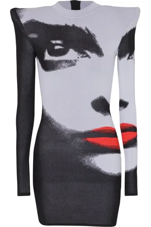 Balmain Face-motif mini dress