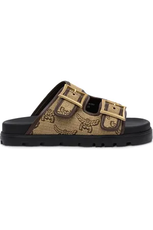 MCM Monogram-pattern slides