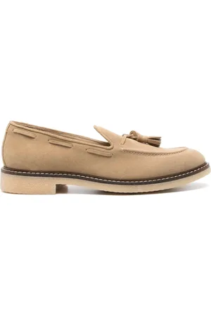 ELEVENTY Suede boat shoes