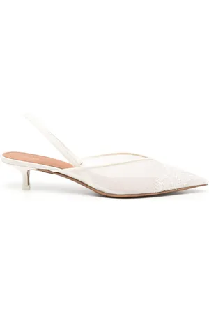 Neous 45mm lace-detailing slingback pumps