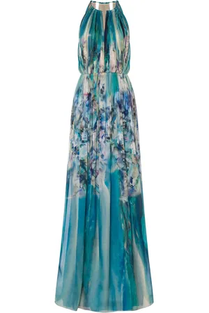 Alberta Ferretti Marble-print maxi dress