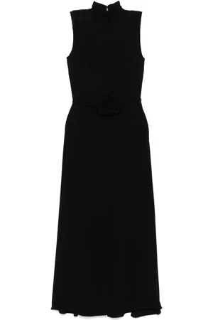 ROTATE Floral-appliqu?? maxi dress
