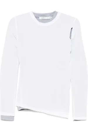 CHRISTOPHER ESBER Sheer overlay peephole T-shirt