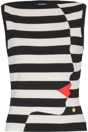 Balmain Mariniere knitted top