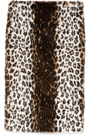Alexander McQueen Leopard-print midi skirt