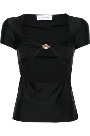 Marine Serre Draped jersey top