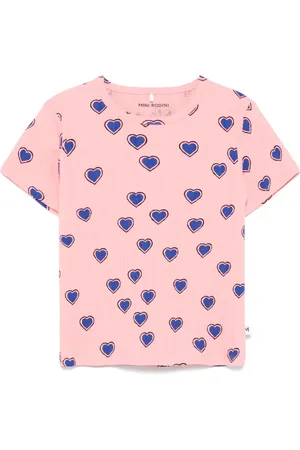 Mini Rodini Outlined hearts-print T-shirt