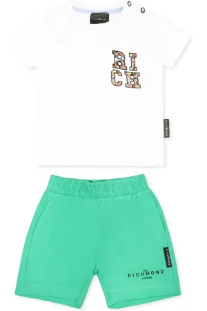 John Richmond Logo-print short set