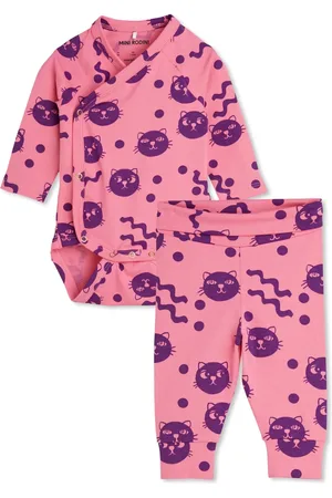 Mini Rodini Squiggly Cats trousers set