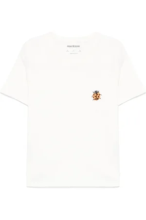 Mini Rodini Ladybug-embroidered T-shirt