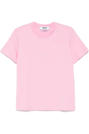 Msgm Logo-embroidered T-shirt
