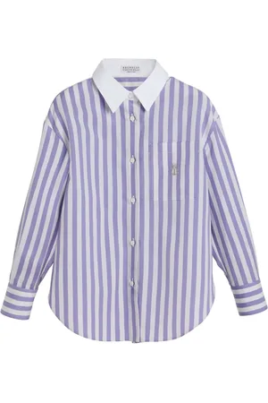 Brunello Cucinelli Striped poplin shirt