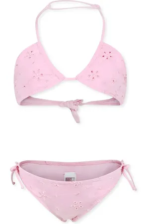 MC2 SAINT BARTH Floral-embroidered bikini