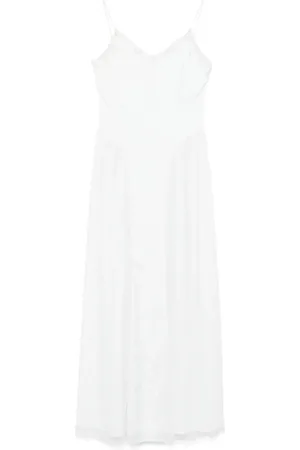 ROTATE Satin lace maxi dress