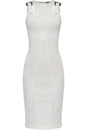 VERSACE Rear slit midi dress