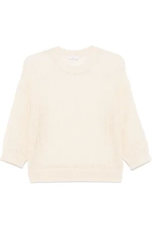 PESERICO SIGN Lurex tricot-knit sweater