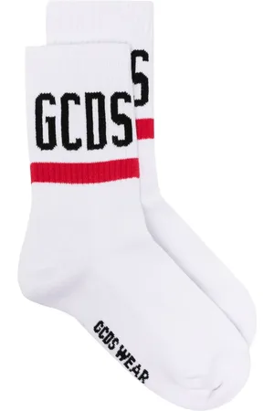 GCDS Intarsia-logo crew socks