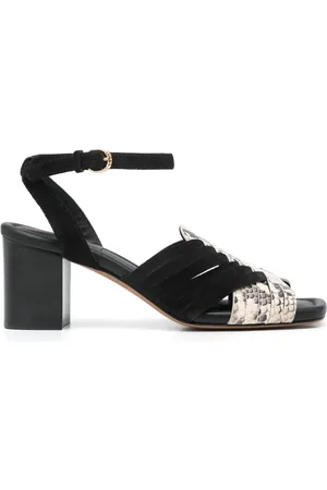 ULLA JOHNSON 75mm snake-print sandals