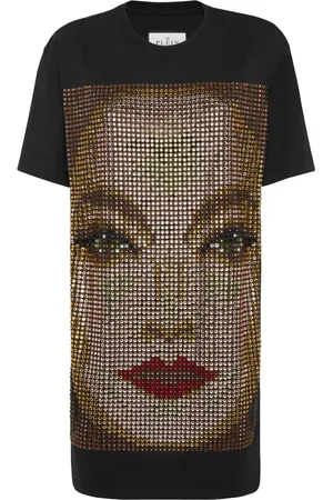 Philipp Plein Rhinestone-embellished jersey dress