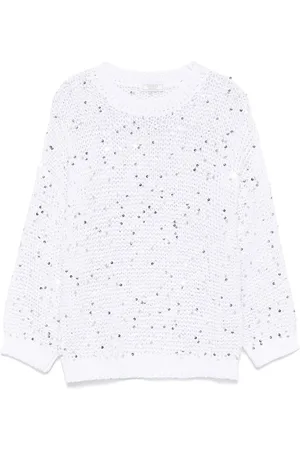 PESERICO SIGN Sequinned cotton sweater