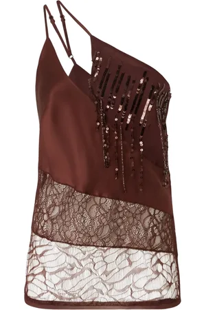 Pinko One-shoulder satin top