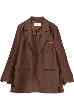 PESERICO SIGN Crushed-gabardine blazer