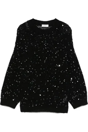 PESERICO SIGN Sequinned cotton sweater