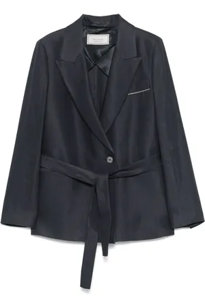 PESERICO SIGN Gabardine belted blazer
