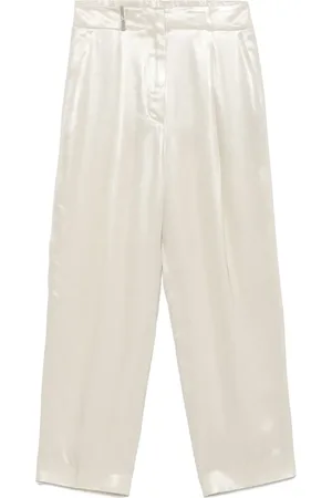 PESERICO SIGN Laminated twill trousers