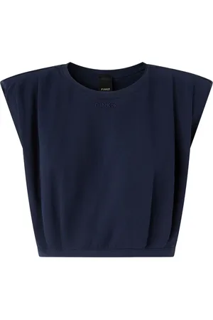 Pinko Sleeveless cotton crop top