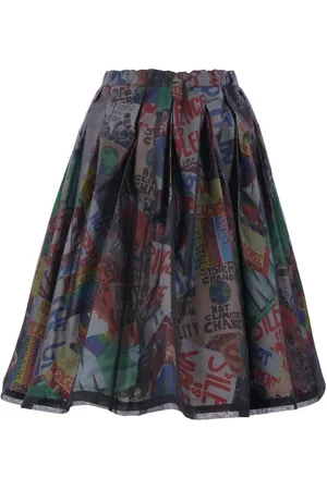 Comme des Garçons Printed pleated skirt