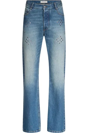 Ludovic De Saint Sernin Eyelet-embellished jeans