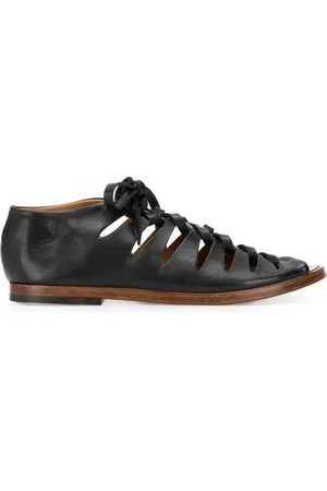 ALBERTO FASCIANI Lace-up leather gladiator sandals